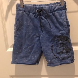 Diesel boys drawstring PullOn graphic Sweat Shorts fine tie dye pockets size 4